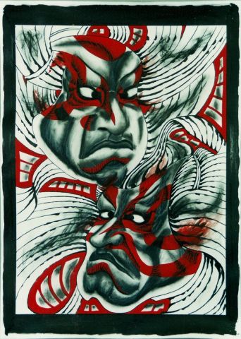 Kabuki faces